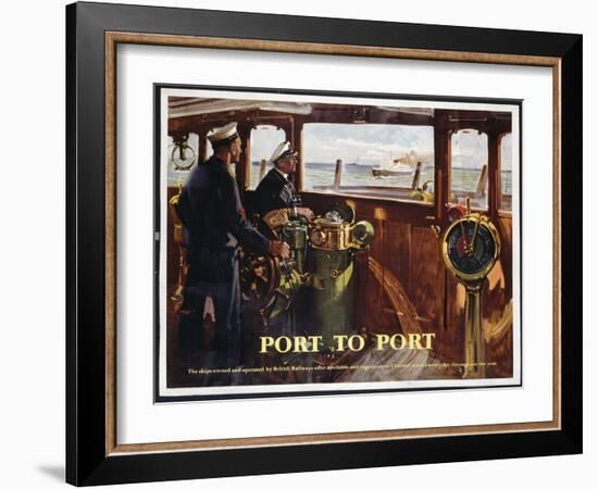 Port to Port, 1960 (Colour Litho)-Terence Cuneo-Framed Giclee Print