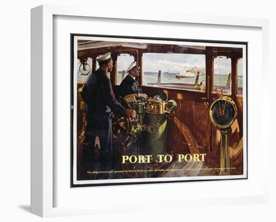 Port to Port, 1960 (Colour Litho)-Terence Cuneo-Framed Giclee Print