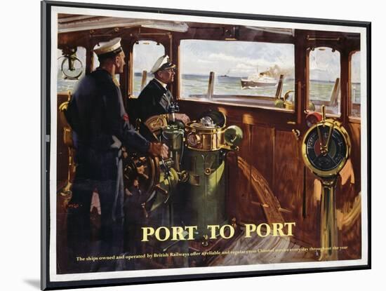 Port to Port, 1960 (Colour Litho)-Terence Cuneo-Mounted Giclee Print