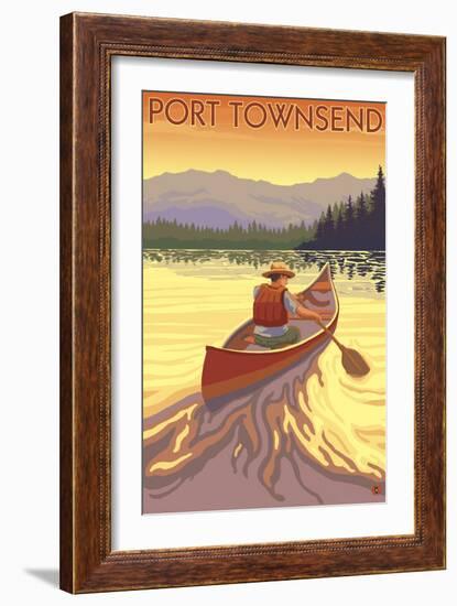 Port Townsend, WA - Canoe-Lantern Press-Framed Art Print