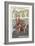 Port Townsend, Washington - River Otters - Woodblock Print-Lantern Press-Framed Art Print