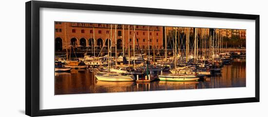 Port Vell and Catalan History Museum Barcelona Spain-null-Framed Photographic Print