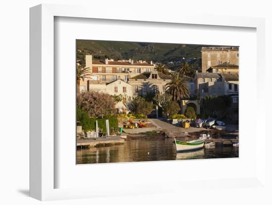 Port View at Dawn, Erbalunga, Le Cap Corse, Corsica, France-Walter Bibikow-Framed Photographic Print