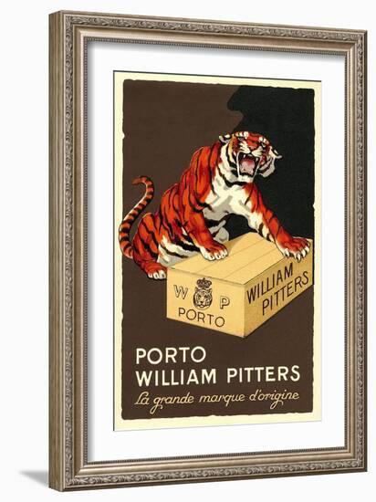 Port Wine Tiger-null-Framed Art Print