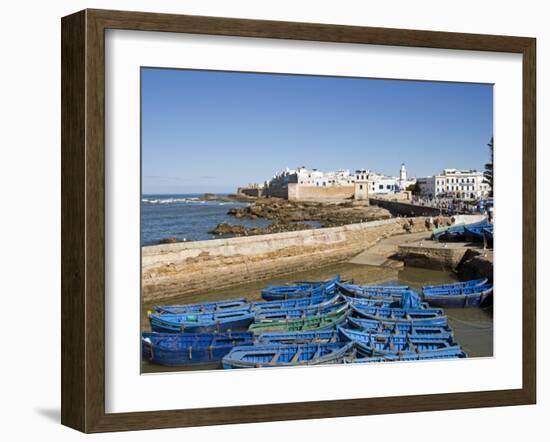 Port with Fishing Boats, Essaouira, Morocco, North Africa, Africa-Nico Tondini-Framed Photographic Print