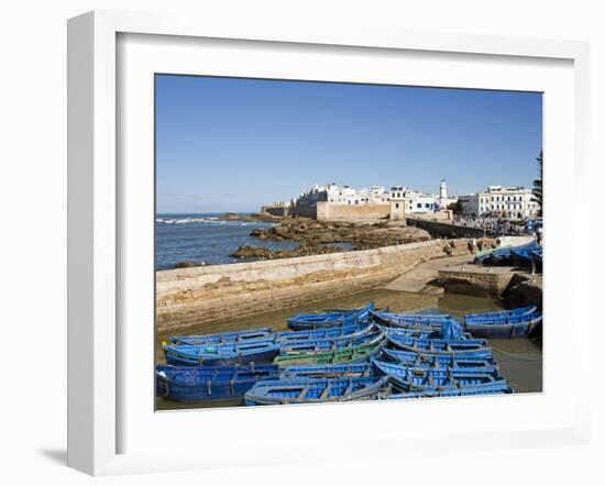 Port with Fishing Boats, Essaouira, Morocco, North Africa, Africa-Nico Tondini-Framed Photographic Print