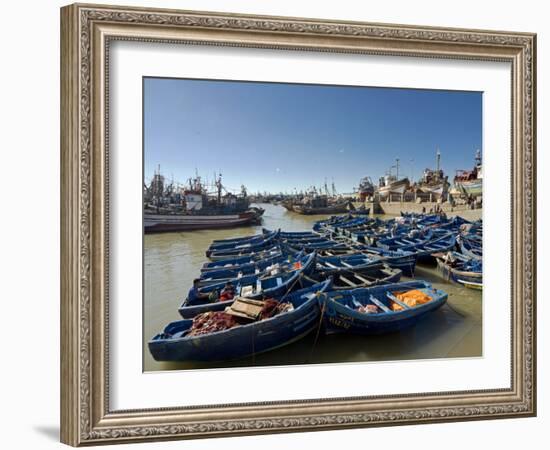 Port with Fishing Boats, Essaouira, Morocco, North Africa, Africa-Nico Tondini-Framed Photographic Print