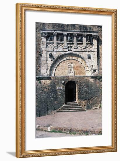 Porta Marzia, Ancient Etruscan Gate Incorporated into Walls of Rocca Paolina, Perugia, Italy-null-Framed Giclee Print