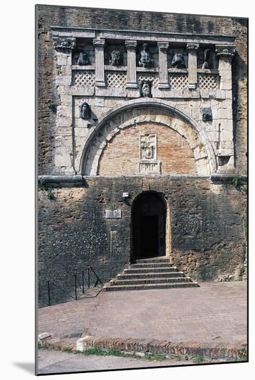 Porta Marzia, Ancient Etruscan Gate Incorporated into Walls of Rocca Paolina, Perugia, Italy-null-Mounted Giclee Print