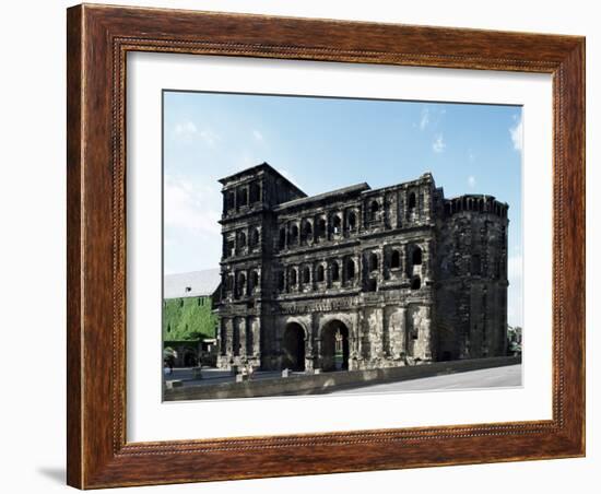 Porta Nigra, Original Roman City Gates, Trier, Rheinland-Pfalz, Germany-Adam Woolfitt-Framed Photographic Print