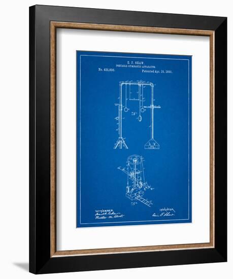 Portable Gymnastic Bars 1890 Patent-Cole Borders-Framed Art Print