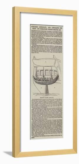 Portable Life-Boats, and Life-Rafts for Ships, by Commander George Beadon, Rn-null-Framed Giclee Print