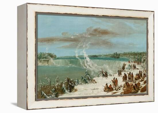 Portage around the Falls of Niagara at Table Rock, 1847- 48-George Catlin-Framed Premier Image Canvas