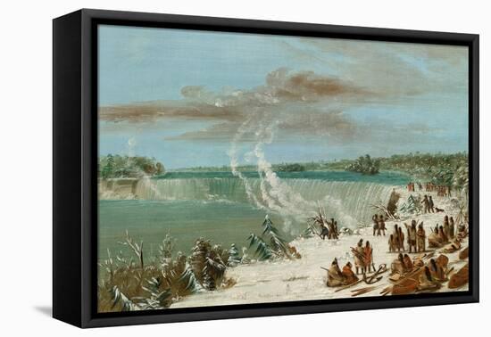 Portage around the Falls of Niagara at Table Rock, 1847- 48-George Catlin-Framed Premier Image Canvas