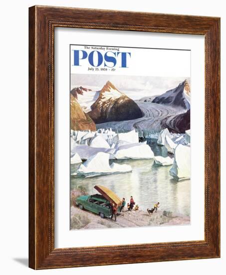 "Portage Glacier" Saturday Evening Post Cover, July 25, 1959-John Clymer-Framed Giclee Print