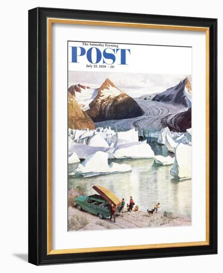 "Portage Glacier" Saturday Evening Post Cover, July 25, 1959-John Clymer-Framed Giclee Print