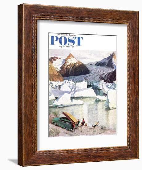 "Portage Glacier" Saturday Evening Post Cover, July 25, 1959-John Clymer-Framed Giclee Print