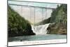 Portage, New York - Letchworth Park, View of Upper Falls and the Bridge-Lantern Press-Mounted Art Print