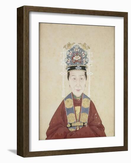 Portait de la dame Zhu, épouse de Lui Wenyao-null-Framed Giclee Print