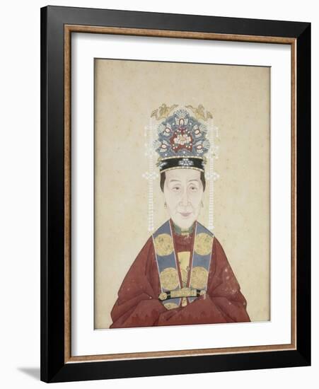 Portait de la dame Zhu, épouse de Lui Wenyao-null-Framed Giclee Print