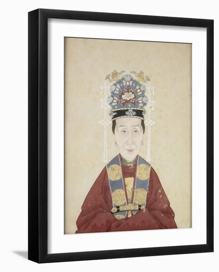 Portait de la dame Zhu, épouse de Lui Wenyao--Framed Giclee Print