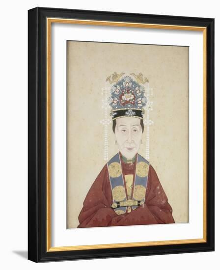 Portait de la dame Zhu, épouse de Lui Wenyao-null-Framed Giclee Print