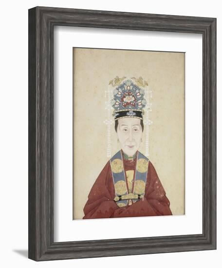 Portait de la dame Zhu, épouse de Lui Wenyao-null-Framed Giclee Print