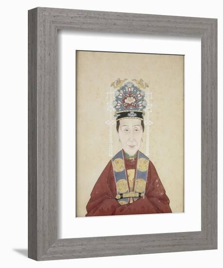 Portait de la dame Zhu, épouse de Lui Wenyao-null-Framed Giclee Print