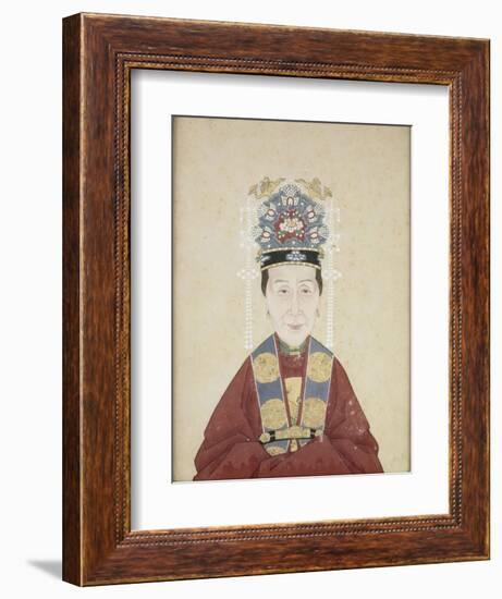 Portait de la dame Zhu, épouse de Lui Wenyao-null-Framed Giclee Print