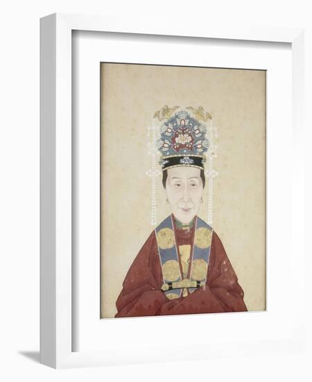 Portait de la dame Zhu, épouse de Lui Wenyao-null-Framed Giclee Print
