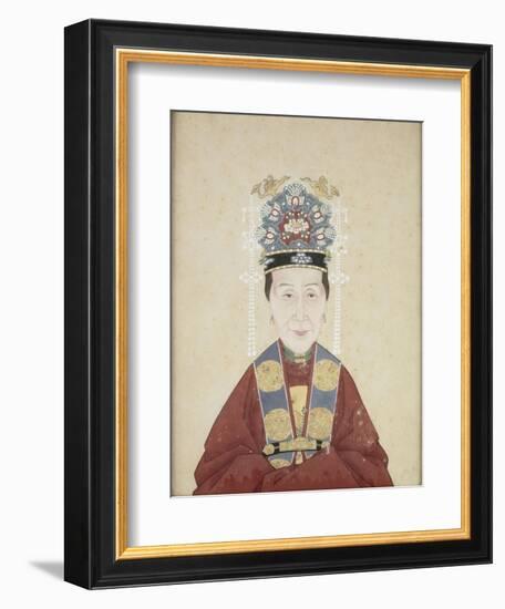 Portait de la dame Zhu, épouse de Lui Wenyao-null-Framed Giclee Print