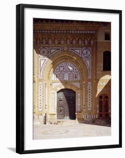 Portal Decorated with Inlaid Polychrome Marble and Bronze Doors-null-Framed Giclee Print