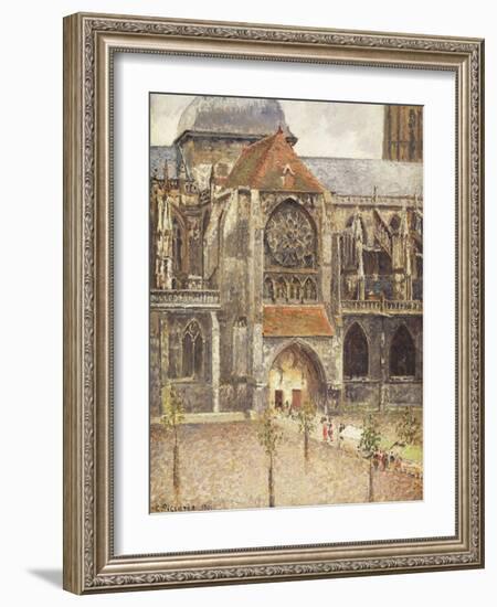 Portal of the Church of the Saint-Jaques in Dieppe; Portail de l'Eglise Saint-Jaques a Dieppe, 1901-Camille Pissarro-Framed Giclee Print