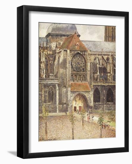 Portal of the Church of the Saint-Jaques in Dieppe; Portail de l'Eglise Saint-Jaques a Dieppe, 1901-Camille Pissarro-Framed Giclee Print