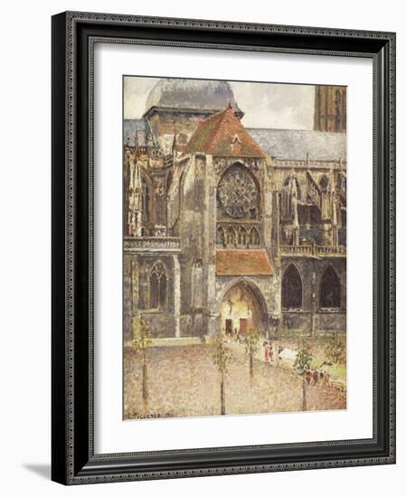 Portal of the Church of the Saint-Jaques in Dieppe; Portail de l'Eglise Saint-Jaques a Dieppe, 1901-Camille Pissarro-Framed Giclee Print