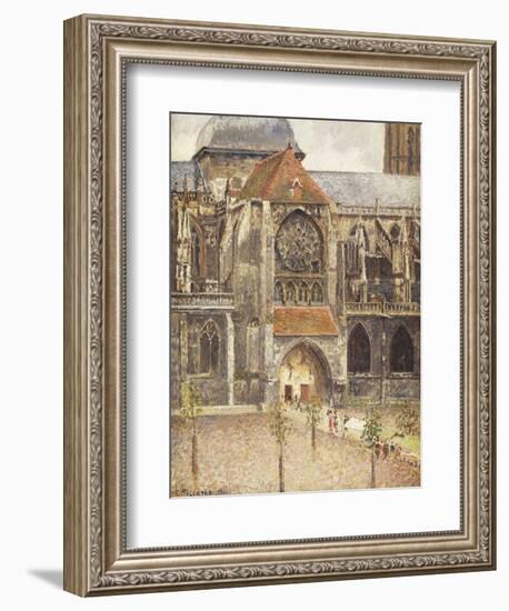 Portal of the Church of the Saint-Jaques in Dieppe; Portail de l'Eglise Saint-Jaques a Dieppe, 1901-Camille Pissarro-Framed Giclee Print