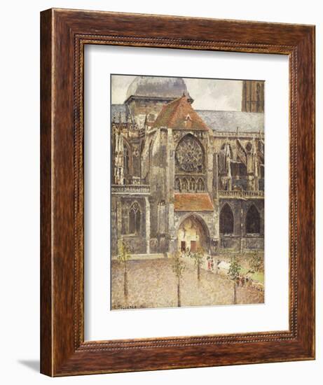 Portal of the Church of the Saint-Jaques in Dieppe; Portail de l'Eglise Saint-Jaques a Dieppe, 1901-Camille Pissarro-Framed Giclee Print