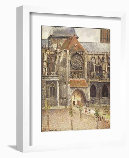 Portal of the Church of the Saint-Jaques in Dieppe; Portail de l'Eglise Saint-Jaques a Dieppe, 1901-Camille Pissarro-Framed Giclee Print