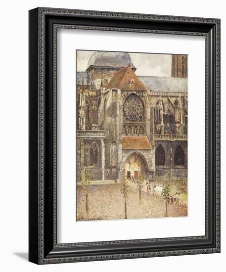 Portal of the Church of the Saint-Jaques in Dieppe; Portail de l'Eglise Saint-Jaques a Dieppe, 1901-Camille Pissarro-Framed Giclee Print