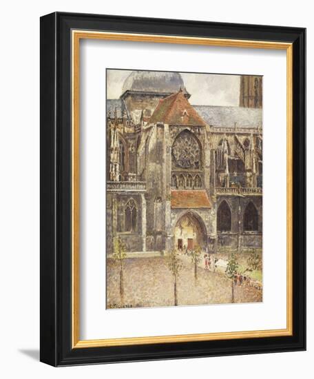 Portal of the Church of the Saint-Jaques in Dieppe; Portail de l'Eglise Saint-Jaques a Dieppe, 1901-Camille Pissarro-Framed Giclee Print