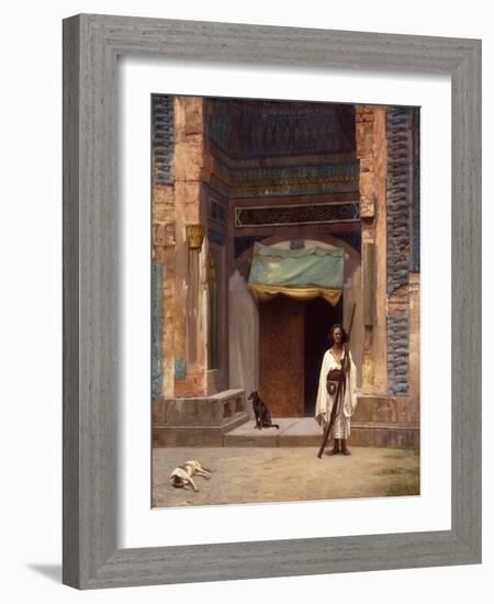 Portal of the Green Mosque (Oil on Canvas)-Jean Leon Gerome-Framed Giclee Print