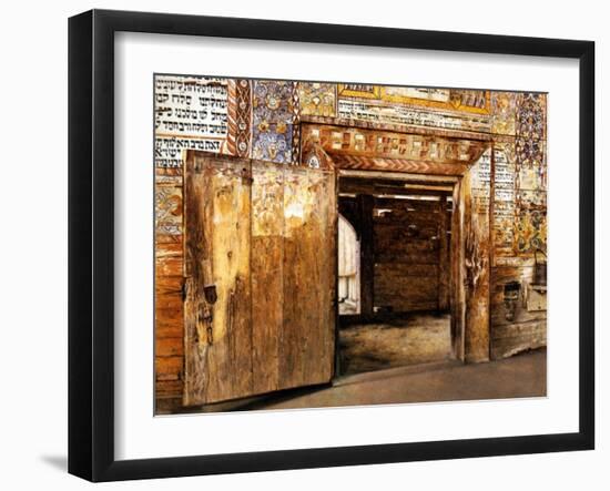 Portal of the Rabbis-Isidor Kaufmann-Framed Art Print