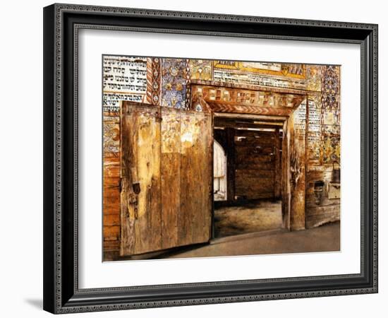 Portal of the Rabbis-Isidor Kaufmann-Framed Art Print