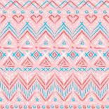 Pink Tribal Ethnic Seamless Pattern-portarefortuna-Art Print