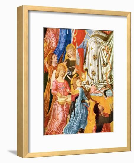 Portative Organ and Kettledrums, C1474-Matteo di Giovanni-Framed Giclee Print