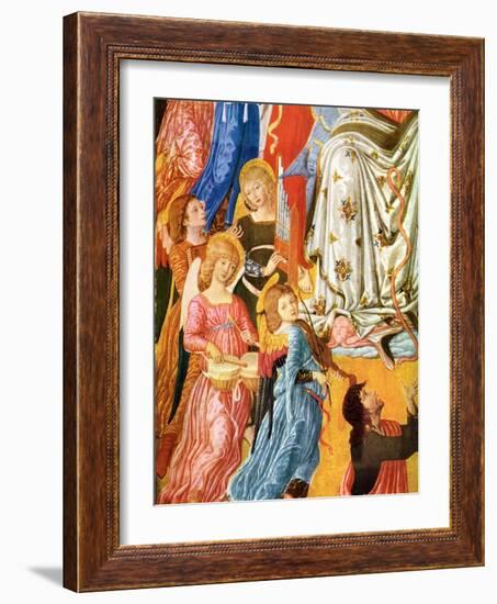 Portative Organ and Kettledrums, C1474-Matteo di Giovanni-Framed Giclee Print