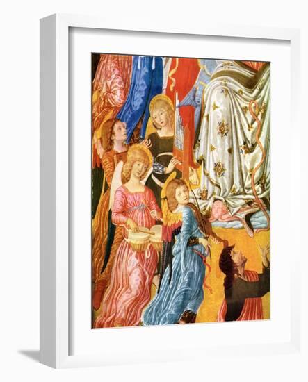 Portative Organ and Kettledrums, C1474-Matteo di Giovanni-Framed Giclee Print