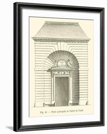 Porte Principale De L'Hotel De Conti-null-Framed Giclee Print
