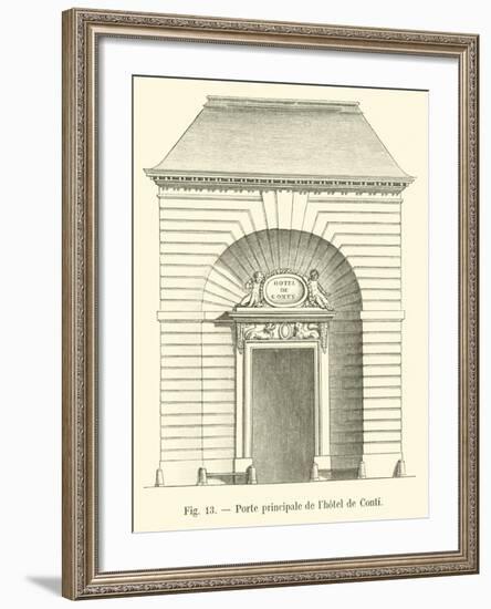 Porte Principale De L'Hotel De Conti-null-Framed Giclee Print