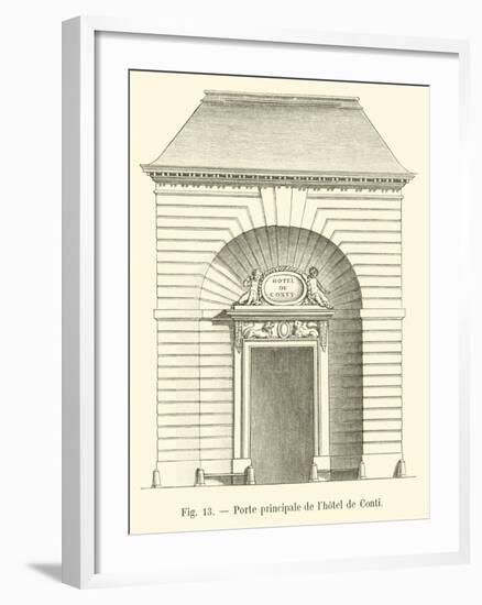 Porte Principale De L'Hotel De Conti-null-Framed Giclee Print